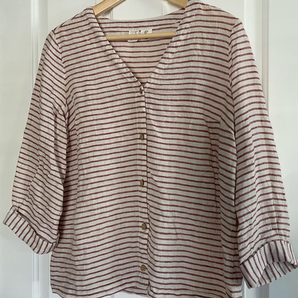 Artisan NY Striped Linen Shirt
